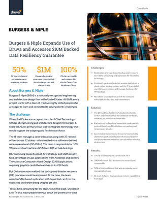 Burgess & Niple improves business resilience with a SaaS disaster recovery solution 