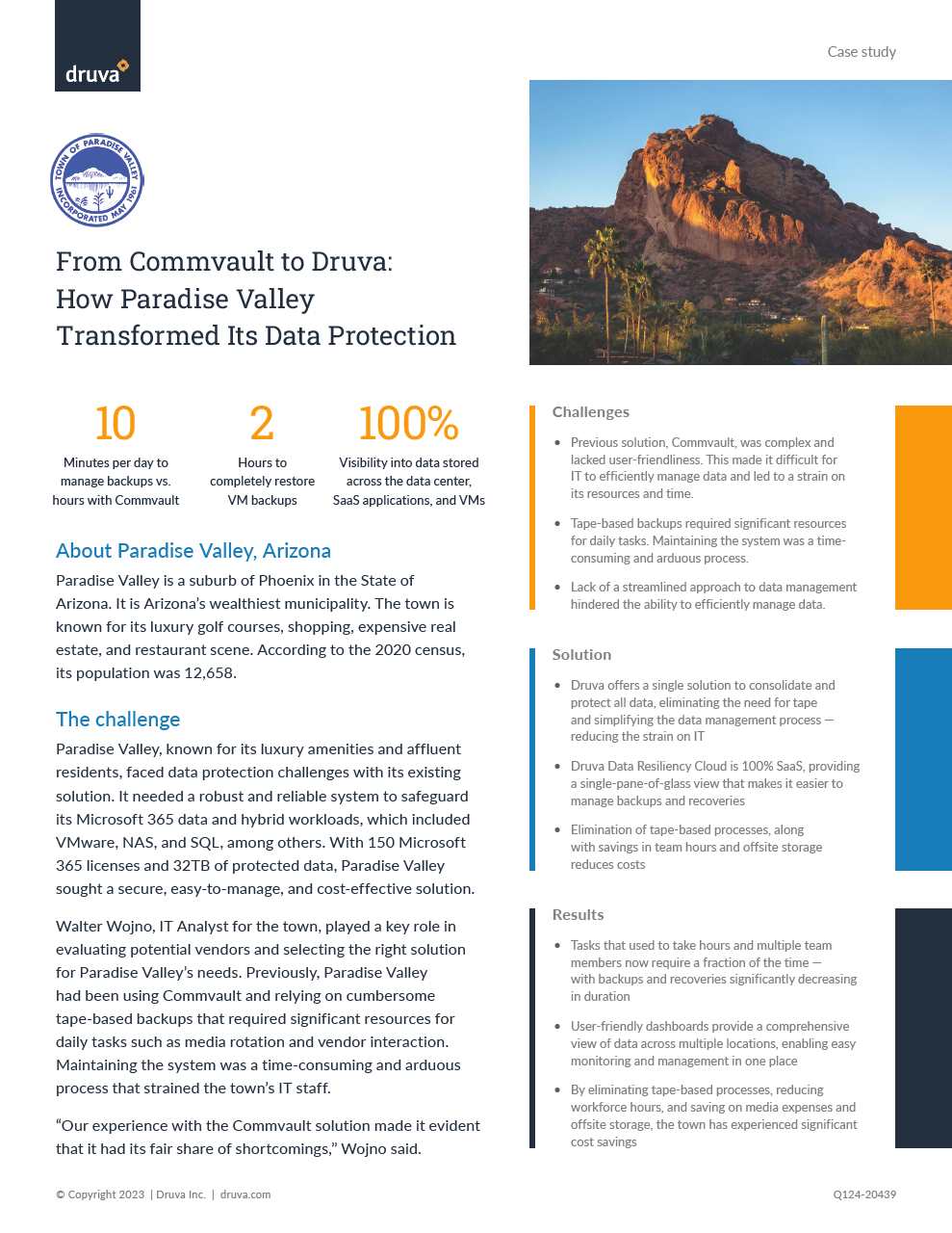 From Commvault to Druva: How Paradise Valley Transformed Its Data Protection