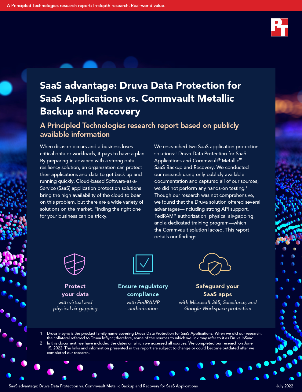 SaaS advantage: Druva Data Protection for SaaS Applications vs. Commvault Metallic Backup and Recovery