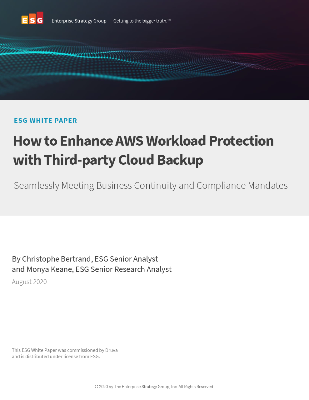 How to enhance AWS workload protection with third-party cloud backup