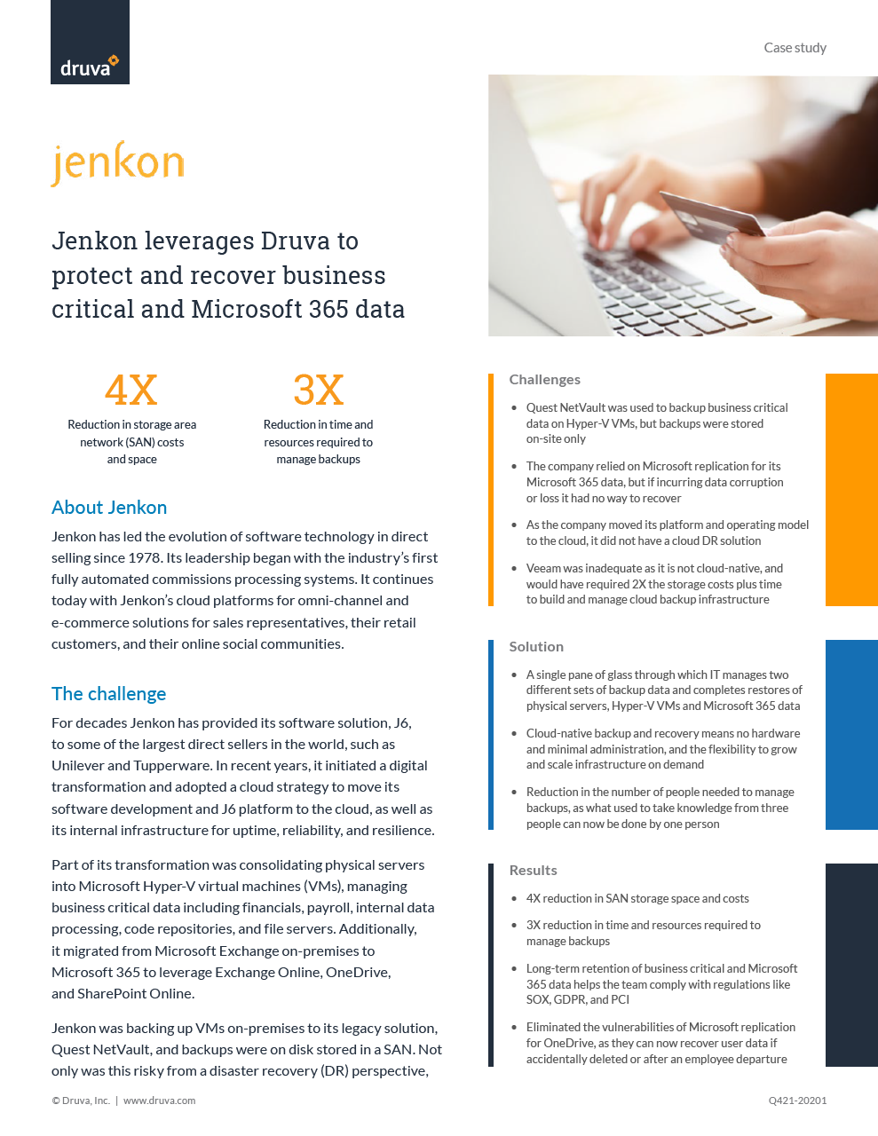 Jenkon leverages Druva for to protect and recover business critical and Microsoft 365 data
