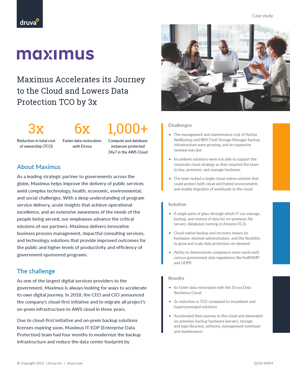 Maximus accelerates its journey to the cloud and lowers data protection TCO by 3x