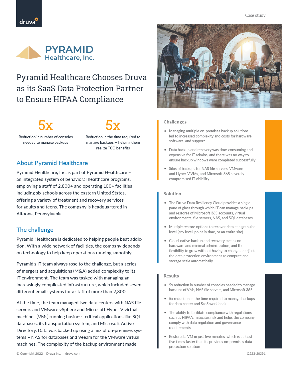 Pyramid Healthcare chooses Druva as its SaaS data protection partner to ensure HIPAA compliance