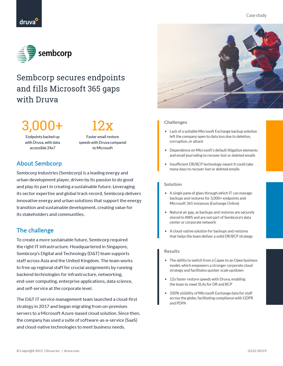 Sembcorp secures endpoints and fills Microsoft 365 gaps with Druva