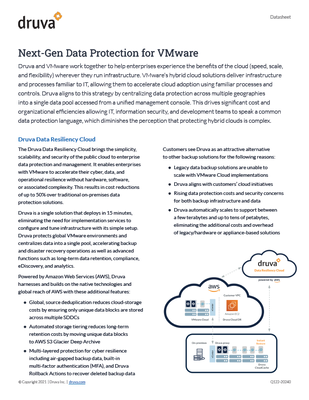 Next-gen data protection for VMware