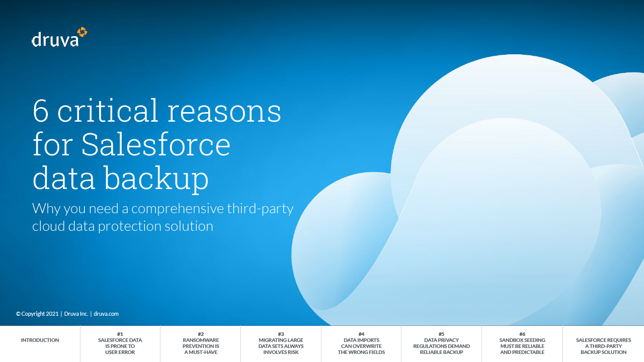 6 critical reasons for Salesforce data backup