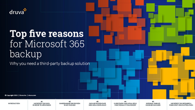 Top five reasons for Microsoft 365 backup