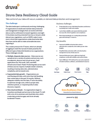 Druva Data Resiliency Cloud Guide