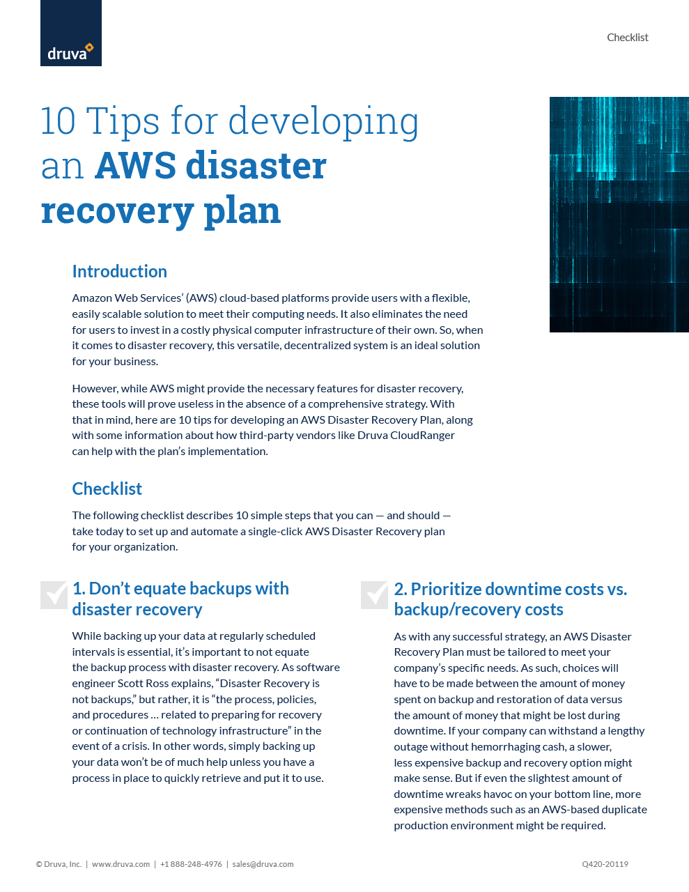10 Tips For Developing An AWS Disaster Recovery Plan