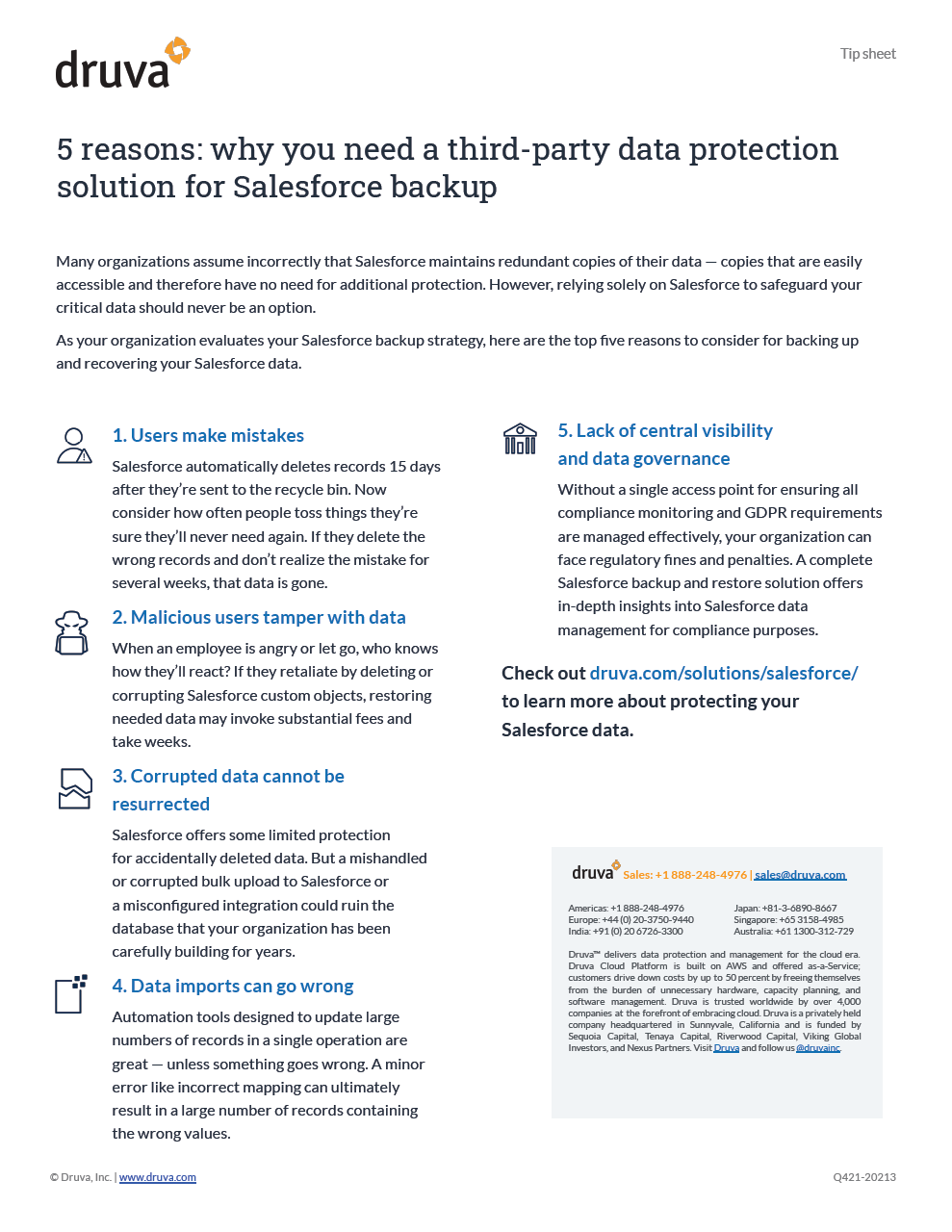 5 reasons: why you need a third-party data protection solution for Salesforce backup