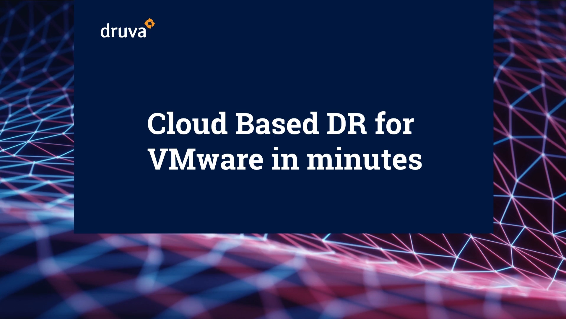 Cloud-based DR for VMware
