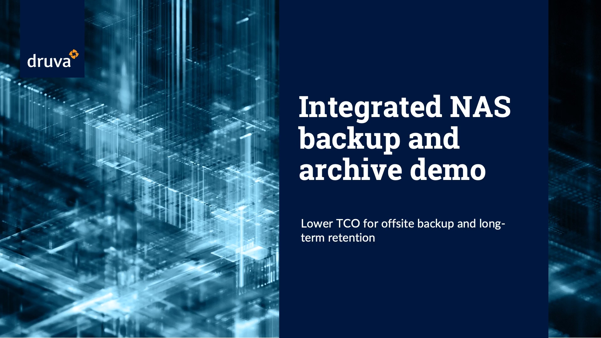 Integrated NAS backup and archive demo