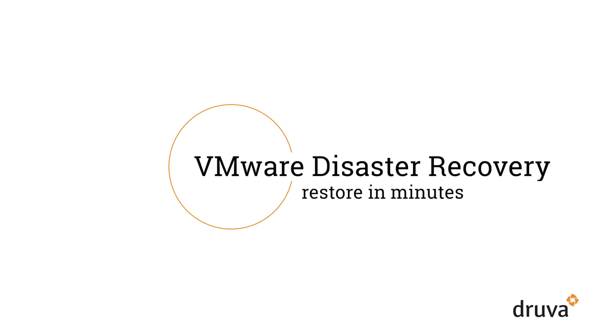 Disaster Recovery for VMware: Restore in minutes